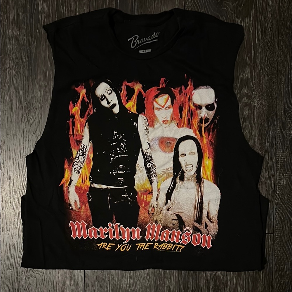 Black Marilyn Manson Are You The Rabbit? Tank Top